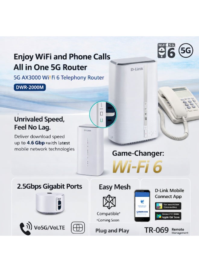 D-Link 5G CPE Router White - Image 3