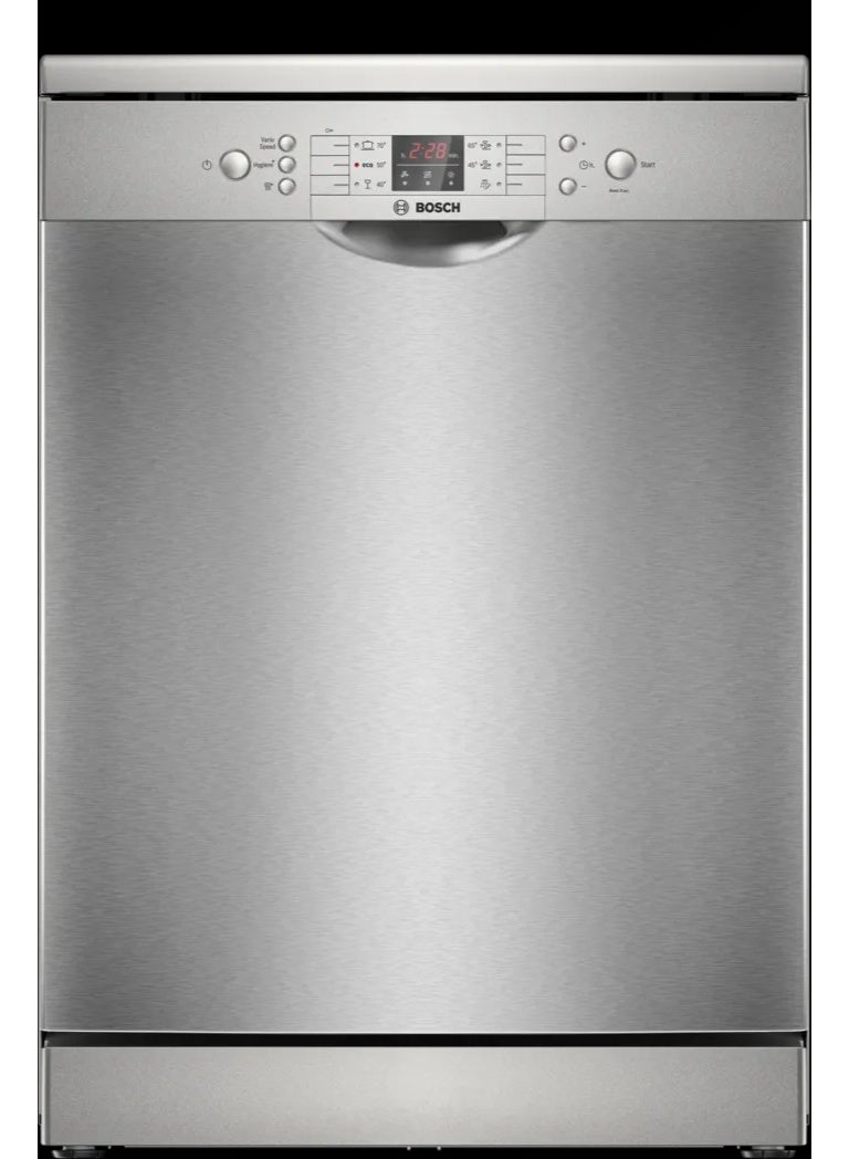 BOSCH Dishwasher Series 2 Freestanding 60cm12 Place Settings 6 Programs Anti-Fingerprint Stainless Steel Silence Plus 48dB Model SMS26AI00V SMS26AI00V silver - Image 1