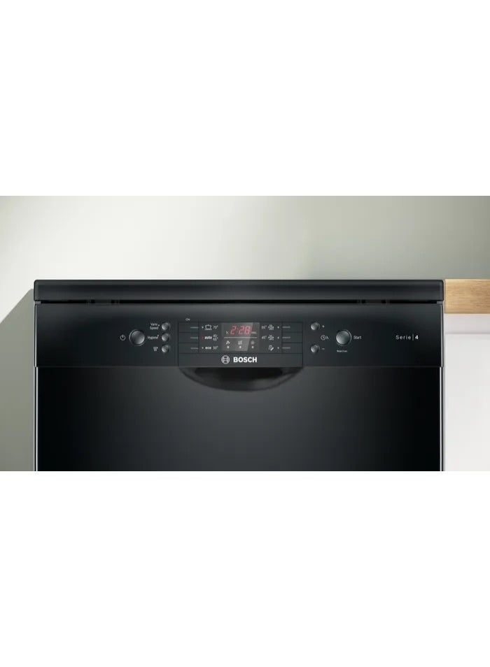 بوش Dishwasher Series 4 Freestanding 60 cm14 Place Settings 6 Programs Stainless Steel Anti-Fingerprint Super Silence 44dB SMS46NB20V black - Image 2
