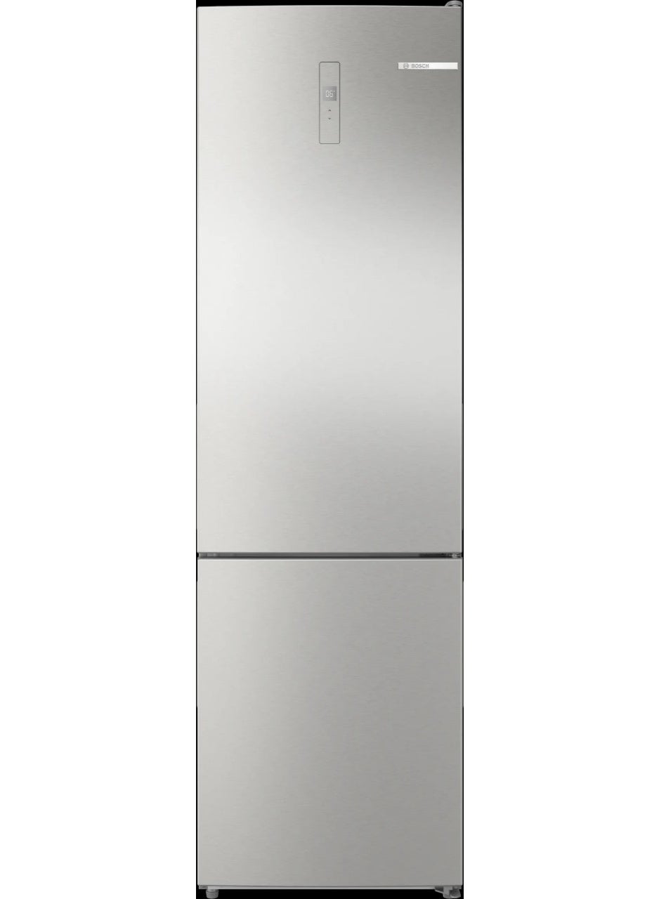 Freestanding Refrigerator 330 liter Serie 4 with bottom Freezer, 201 x 60 cm, No Frost, Stainless Steel Look KGN39LEE8 KGN39NLEE8 silver