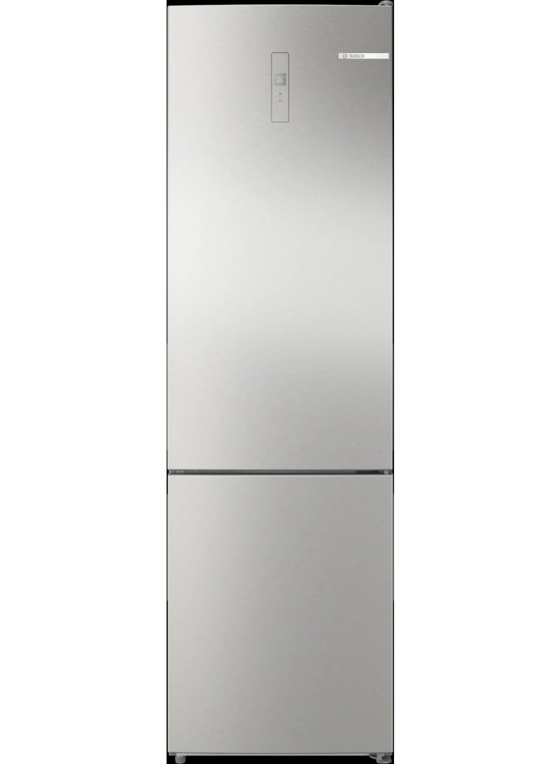 BOSCH Freestanding Refrigerator 330 liter Serie 4 with bottom Freezer, 201 x 60 cm, No Frost, Stainless Steel Look KGN39LEE8 KGN39NLEE8 silver - Image 1