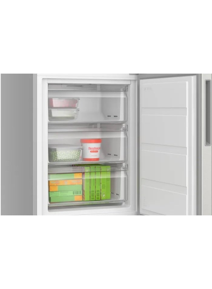 BOSCH Freestanding Refrigerator 330 liter Serie 4 with bottom Freezer, 201 x 60 cm, No Frost, Stainless Steel Look KGN39LEE8 KGN39NLEE8 silver - Image 3