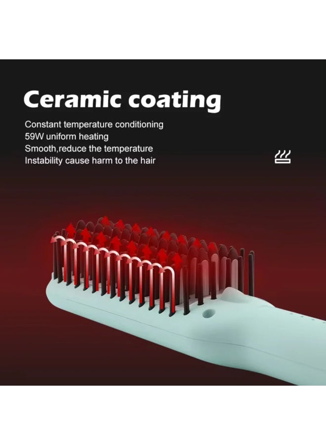 VGR Hair Straightening Brush V-592 , for straight and shiny hair in minutes, Maximum temperature of 220°C, Safe heating heads prevent hair burning and protect the scalp, 5 heating settings, LED temperature indicator for easy control, 360° rotating cable prevents tangling and provides flexibility during use multicolour - Image 5