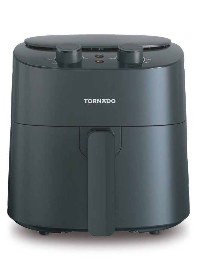 TORNADO Air Fryer Black Oil-Free, 4.2L with Non-Stick Drawer & Timer, 1300W TAF9001-GS black