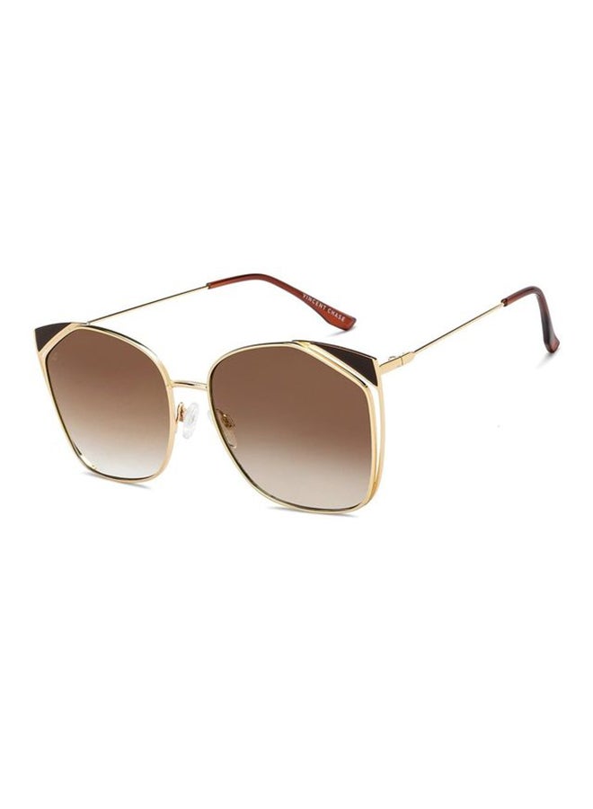 VINCENT CHASE Women's By Lenskart | Gold Brown Full Rim Cat Eye | Economic Range | Branded Latest and Stylish Sunglasses | 100% UV Protected | Women | Large | VC S15795 - Image 1