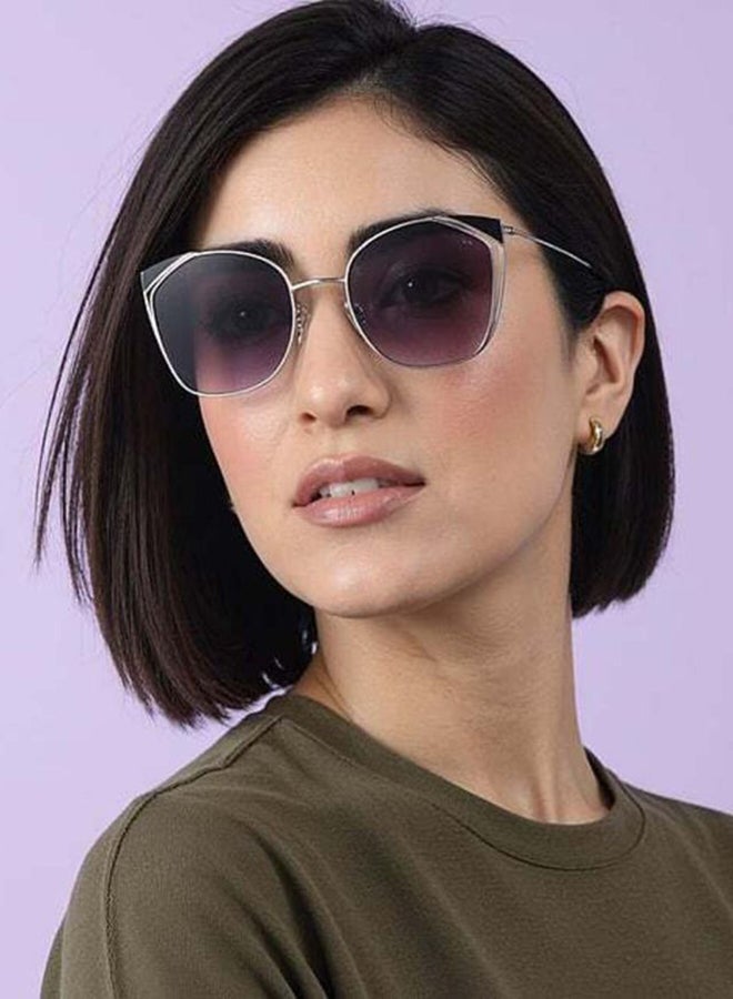 VINCENT CHASE Women's Vincent Chase By Lenskart | Silver Pink Full Rim Cat Eye | Economic Range | Branded Latest and Stylish Sunglasses | 100% UV Protected | Women | Large | VC S15795 - Image 3