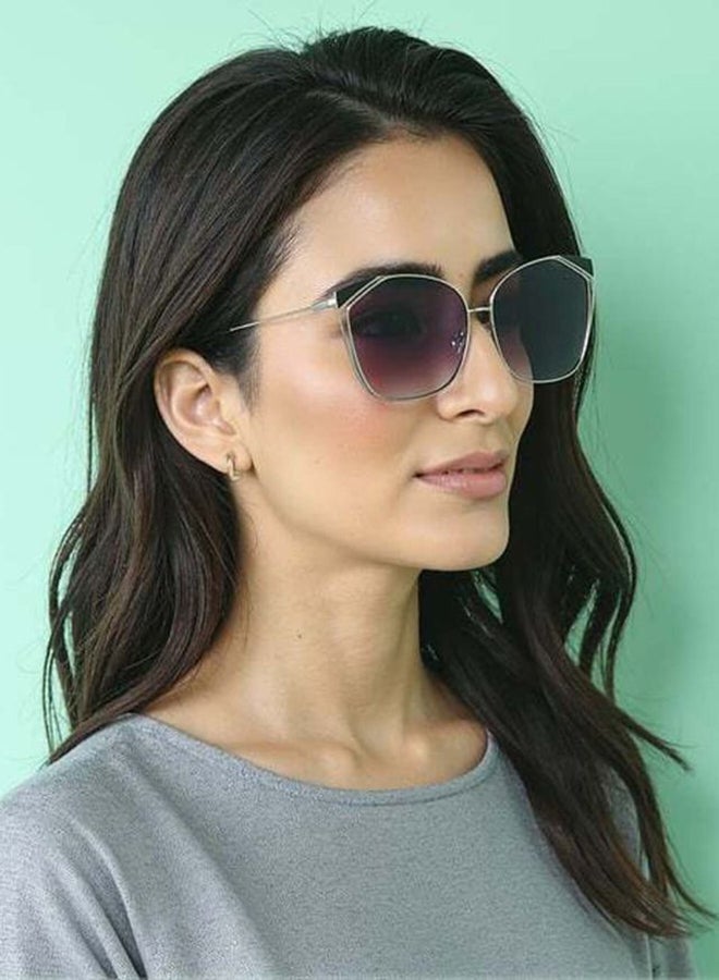 VINCENT CHASE Women's Vincent Chase By Lenskart | Silver Pink Full Rim Cat Eye | Economic Range | Branded Latest and Stylish Sunglasses | 100% UV Protected | Women | Large | VC S15795 - Image 4