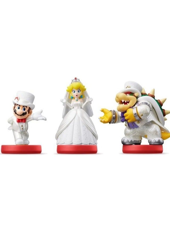 نينتندو Amiibo Super Mario Odyssey: Mario Peach Bowser(Pack 3 Figura