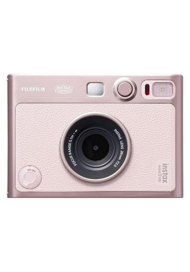 FUJIFILM Instax Mini EVO Pink Hybrid Instant Camera – Gentle Rose Colour - (USB-C) Instant Print with Digital Preview, Creative Modes & Built-In Selfie Mirror - Image 1