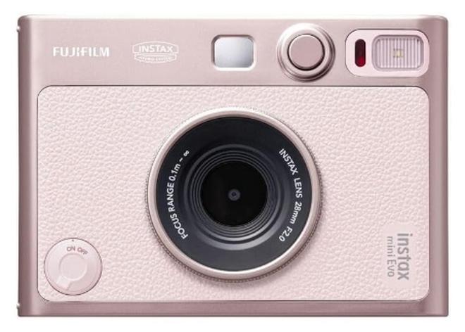FUJIFILM Instax Mini EVO Pink Hybrid Instant Camera – Gentle Rose Colour - (USB-C) Instant Print with Digital Preview, Creative Modes & Built-In Selfie Mirror - Image 1
