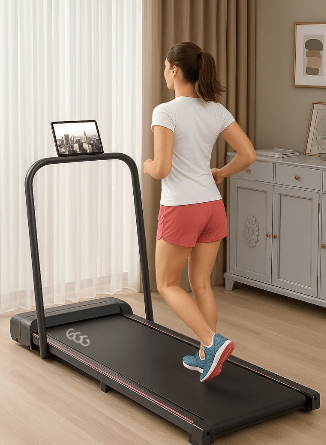 Egg Universal Treadmill 100kg Capacity 1.75HP 2-in-1 Foldable 2-Level Manual Incline with Remote Control, Equipped with iPad Holder and Wheels for Easy Mobility - Image 1