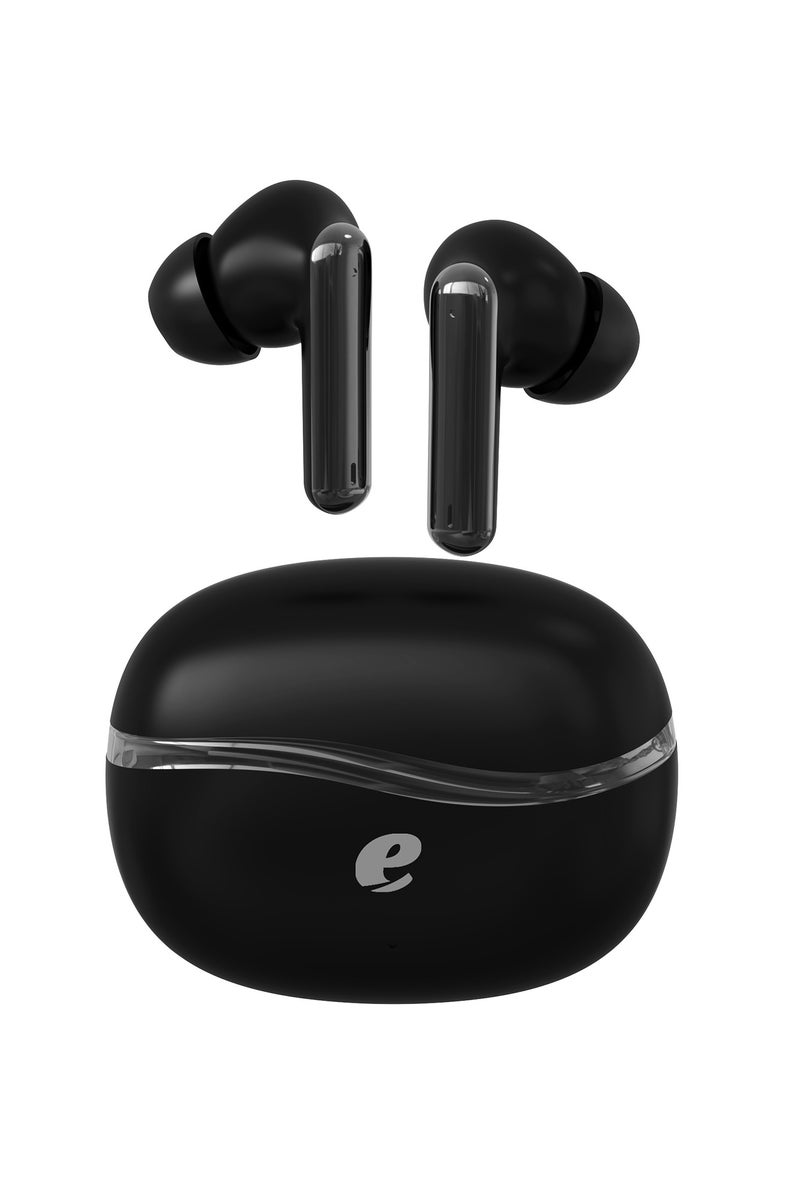 Acer AHR155 True Wireless Bluetooth Earbuds with 24H Playtime, Type-C Charging, 10mm Dynamic Drivers, Extra Bass, ENC, Smart Touch Control, HD Voice, Lightweight Earphone, Long Battery Life With type C Charging cable Black - Image 1