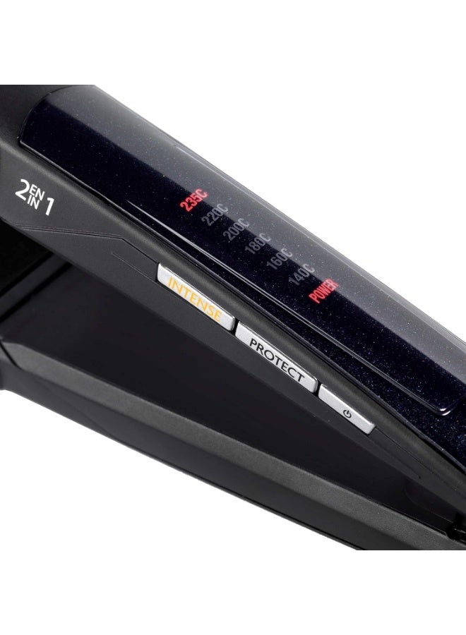 BaByliss Hair Straightener wet & Dry Straight 2in1 Straightening And Curling | Advanced Heat Technology With Quick Heat-up Time ST330ALE Black black - Image 3