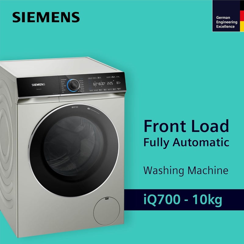 سيمنز غسالة ملابس WG56B20XGC IQ700 تحميل أمامي، 10 كجم، 1600 دورة في الدقيقة، اتصال منزلي، غسالة مصنوعة في ألمانيا - Image 2