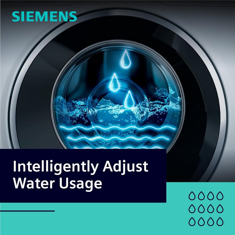 سيمنز غسالة ملابس WG56B20XGC IQ700 تحميل أمامي، 10 كجم، 1600 دورة في الدقيقة، اتصال منزلي، غسالة مصنوعة في ألمانيا - Image 3