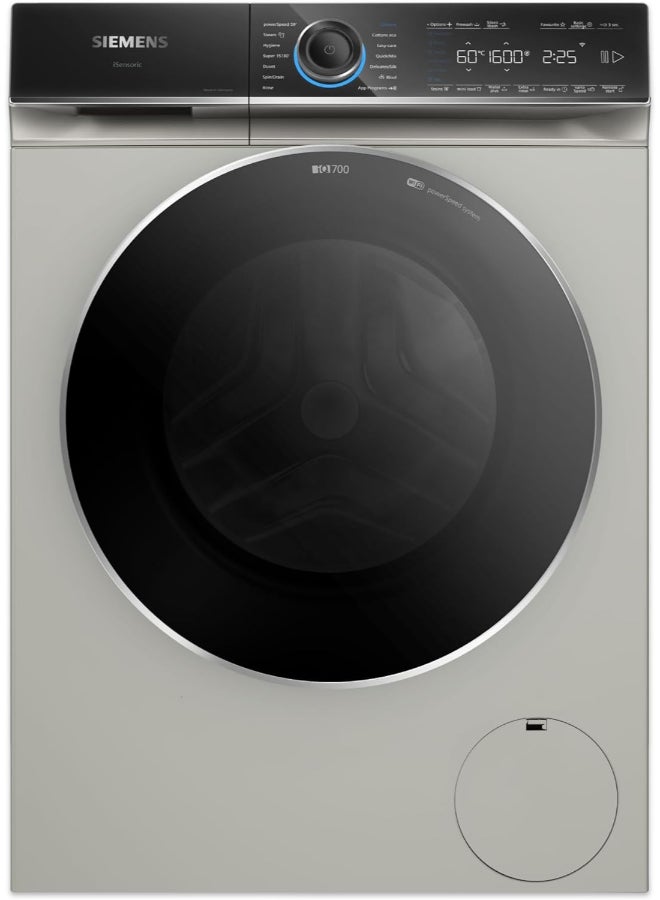 سيمنز غسالة ملابس WG56B20XGC IQ700 تحميل أمامي، 10 كجم، 1600 دورة في الدقيقة، اتصال منزلي، غسالة مصنوعة في ألمانيا - Image 1