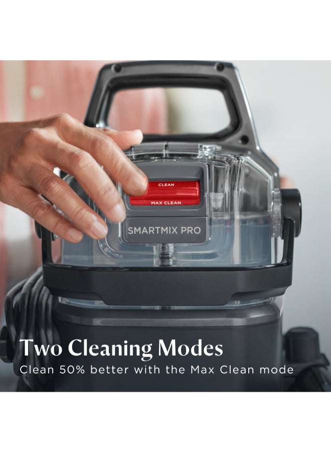 Bissell SpotClean PRO Turbo 3911K – Portable Deep Cleaner withٍ Superior suction  & SmartMix™ Technology, Two Cleaning Modes for Everyday Spills & Tough Stains, Quieter Operation for Cleaning Without Disturbance | 2-Year BISSELL Warranty 420 W 3911K Black/ Grey - Image 2