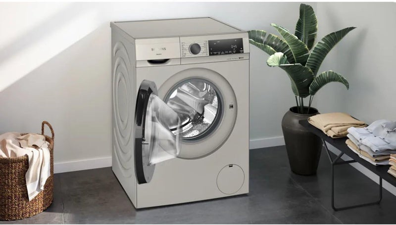 سيمنز غسالة ملابس أمامية WG44A1ZRGC Home Connect، iQ700، 9 كجم، 1400 دورة في الدقيقة، نظام الجرعات التلقائي i-Dos، تصميم مضاد للاهتزاز - Image 3