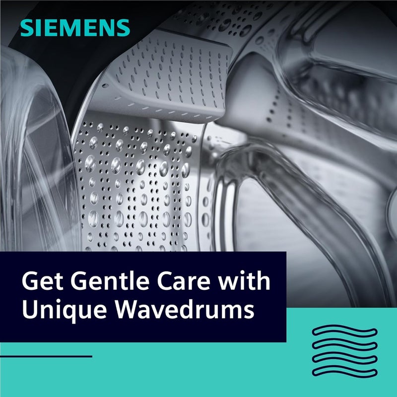 سيمنز غسالة iQ300 سعة 8Kg تحميل أمامي غسالة أوتوماتيكية بالكامل، هندسة ألمانية - Image 5