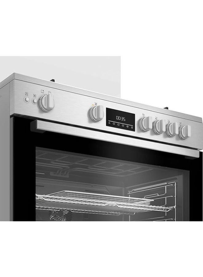 Beko 90cm gas stove with fan, digital controls BGGR11225GXA silver - Image 3