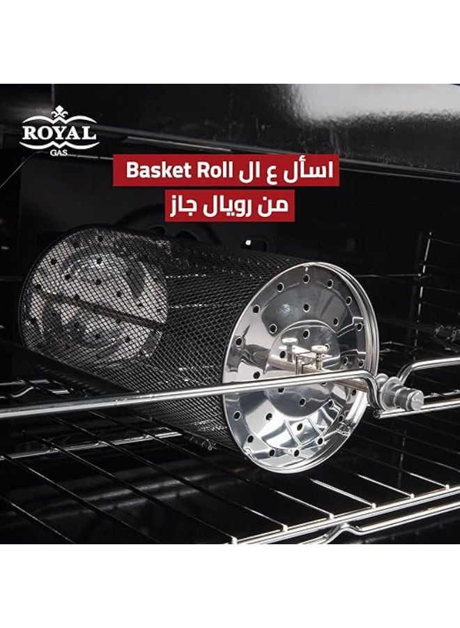 رويال 90cm Cast Iron Stove with Safety Features, Digital Sensor Control, Master Chef 10186 silver - Image 2