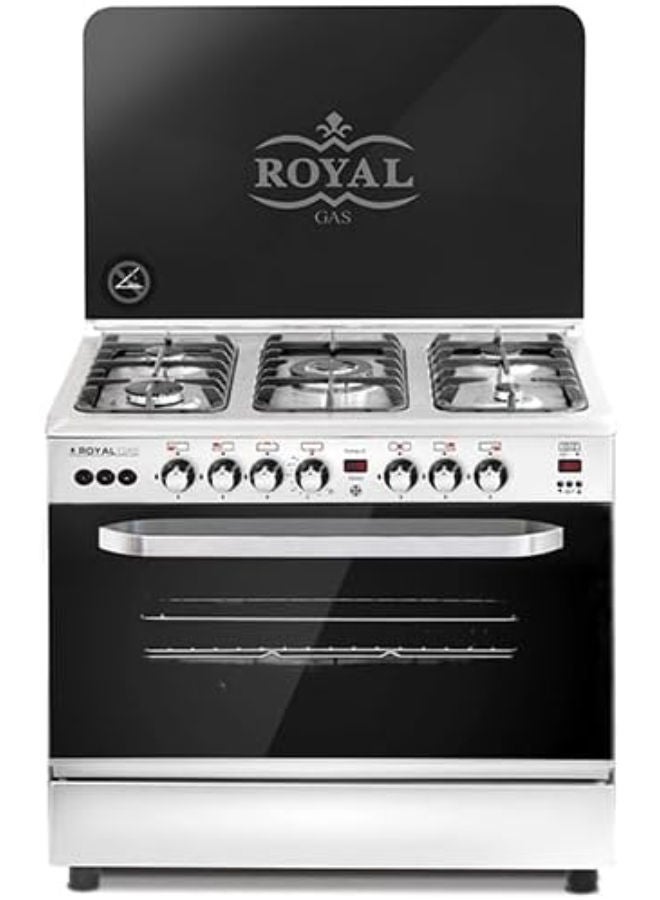 رويال 90cm Cast Iron Stove with Safety Features, Digital Sensor Control, Master Chef 10186 silver - Image 3