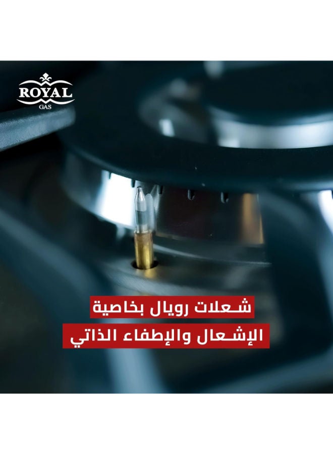 رويال 90cm Cast Iron Stove with Safety Features, Digital Sensor Control, Master Chef 10186 silver - Image 4