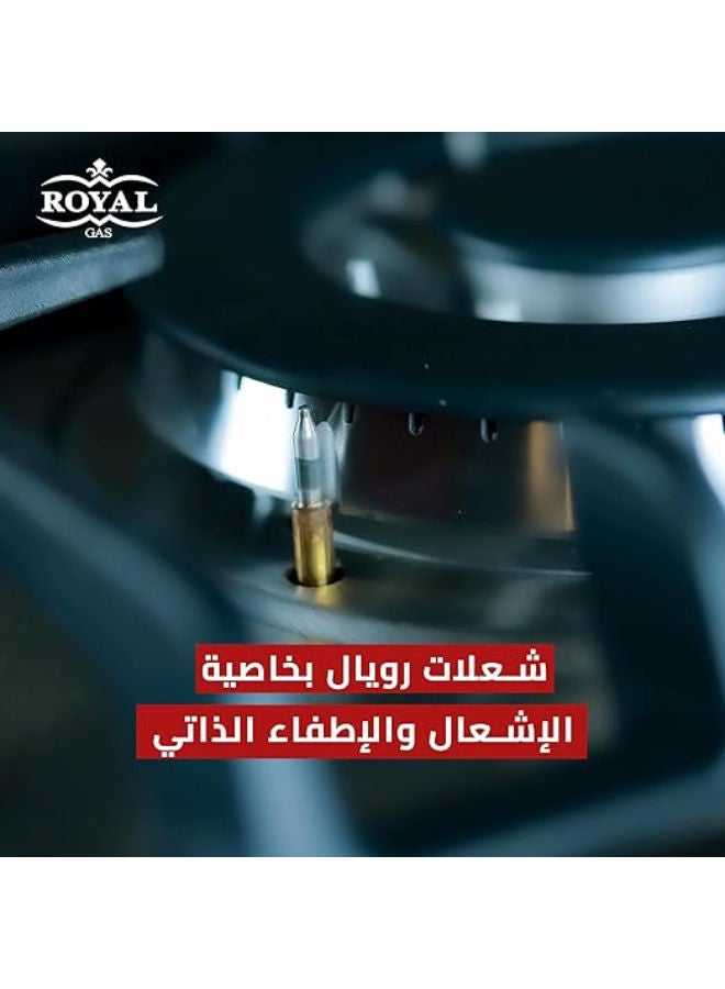 رويال 90cm Cast Iron Digital Stove with Fan, Caesar Series 10294 silver - Image 4