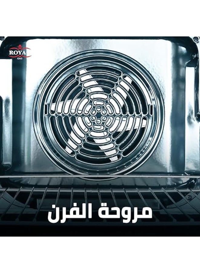 رويال 90cm Stove with Fan, Fast Series 10263 silver - Image 2