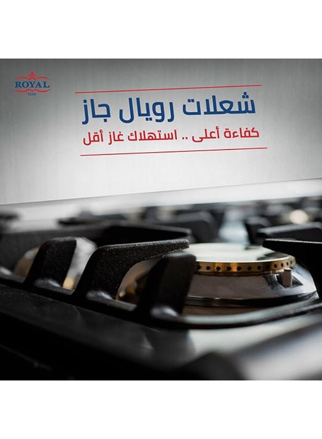 رويال 90cm Stove with Fan, Fast Series 10263 silver - Image 3