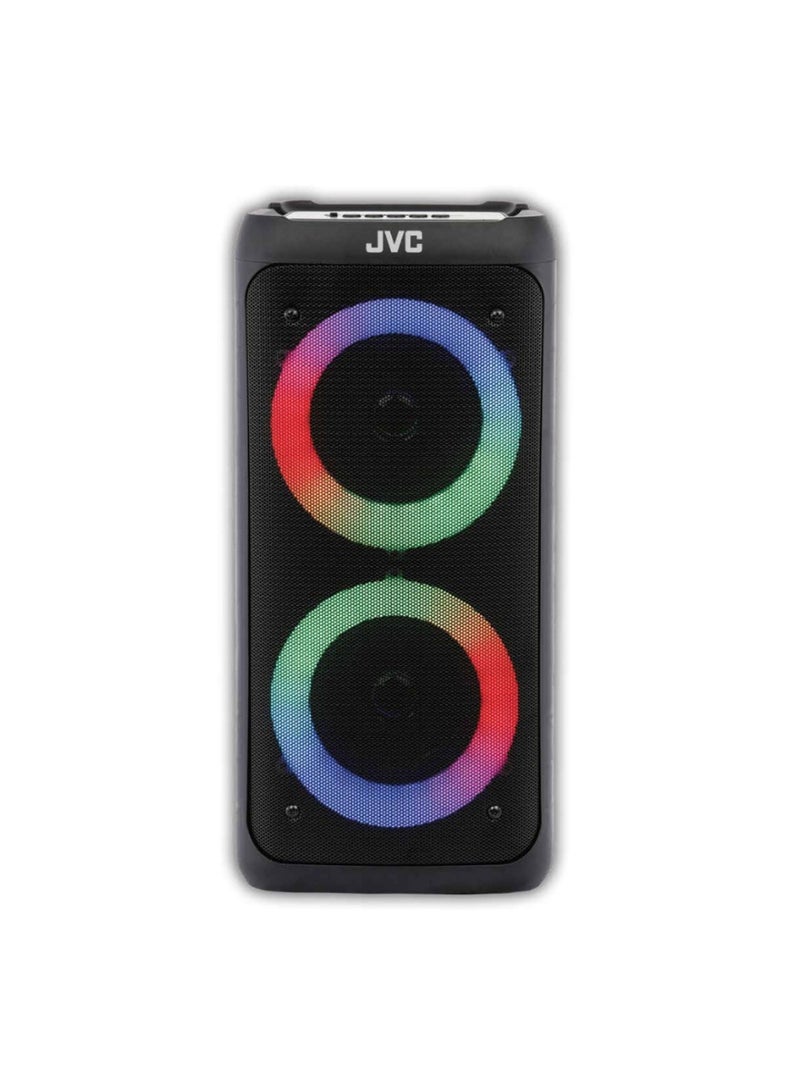 جي في سي مكبر صوت بلوتوث محمول JVC XS-N5510، 300 واط PMPO، اقتران ستيريو TWS، راديو FM، مدخل USB/SD/AUX/ميكروفون، مكبر صوت قابل لإعادة الشحن للاستخدام الخارجي - XS-N5510 - Image 1