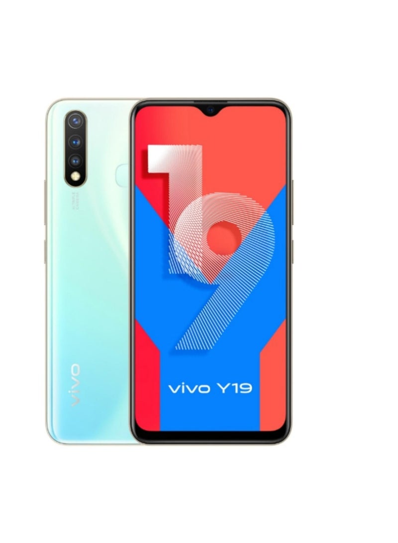 فيفو Y19 Dual SIM Spring White 8GB RAM 256GB 4G LTE With Gift vivo XE160 Headphones - Image 2