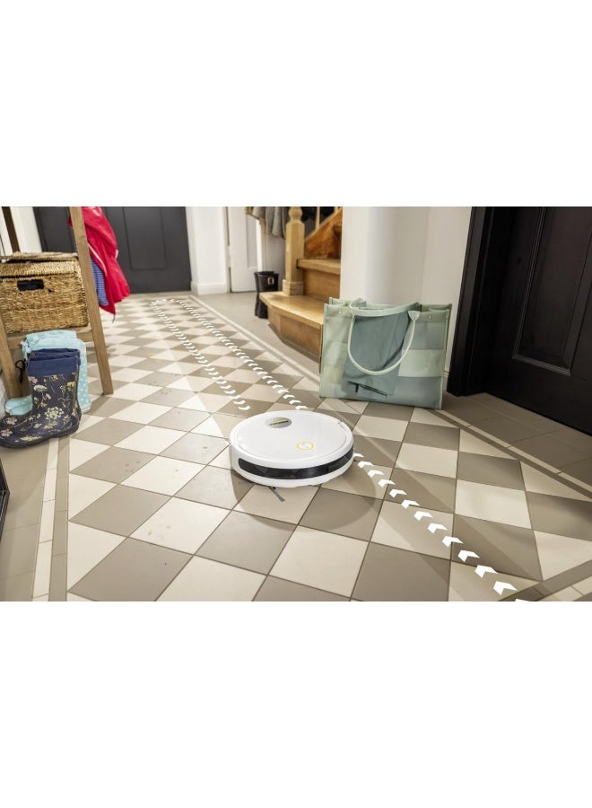 كارشر RCV 2 مكنسة روبوتية مع ممسحة – تحكم عبر تطبيق ذكي، شفط قوي، ملاحة ليزرية، تنظيف متعدد الأسطح للأرضيات الصلبة والسجاد - Image 2