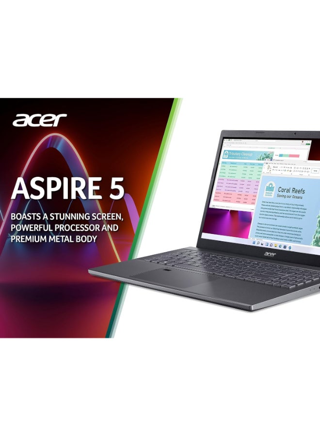 Acer Aspire 5  Laptop, 15.6-Inch FHD IPS SlimBezel Display, Intel Core i7-12650H Processor/16GB RAM/512GB SSD/Intel UHD Graphics/Windows 11 Home English Steel Gray - Image 2