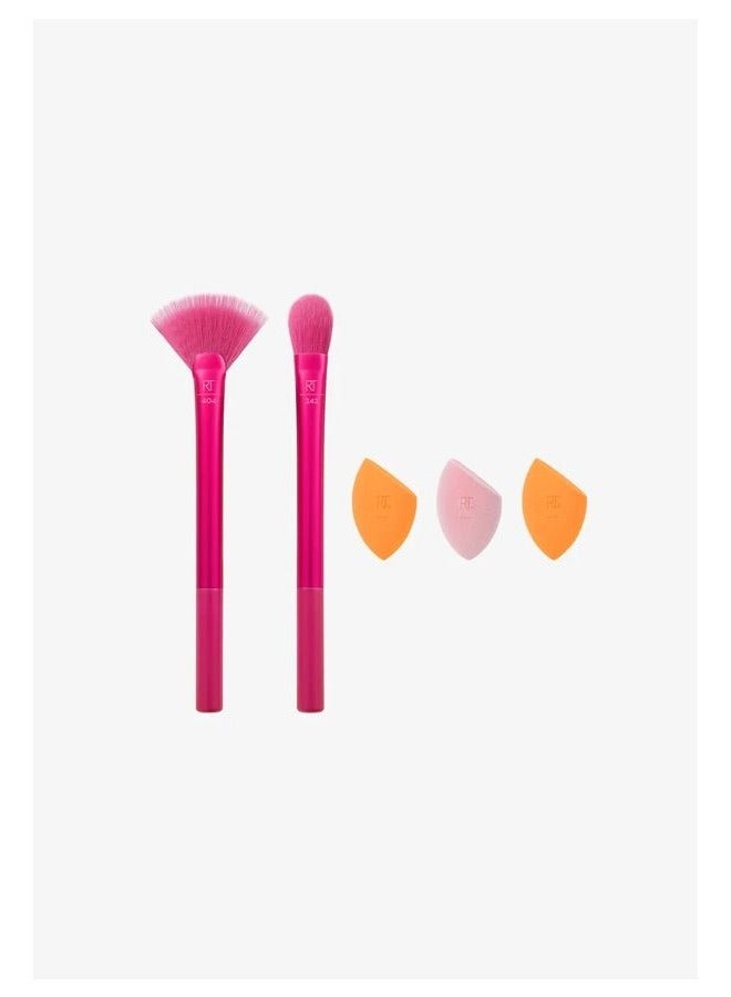 ريل تكنيكس Starlight Night Brush Set + Sponge Set 5 Tools Multi color - Image 2