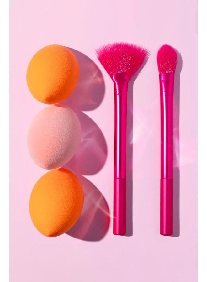 ريل تكنيكس Starlight Night Brush Set + Sponge Set 5 Tools Multi color - Image 3