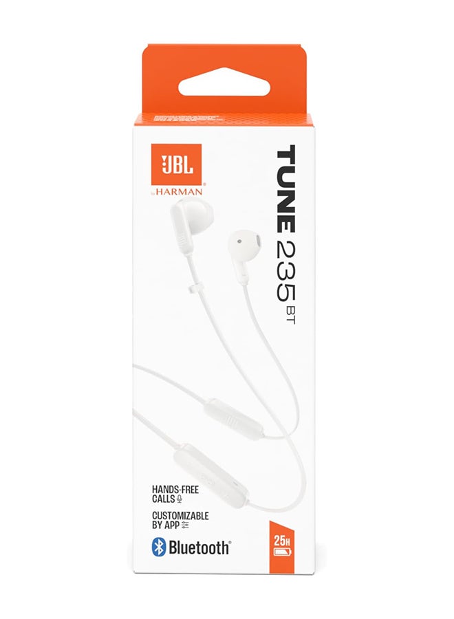 JBL Tune 235BT Wireless Earbud Headphones with Pure Bass Sound, 25H Battery Life, Google Fast Pair, Multi-Point Connection, Hands-Free Calls, IPX4 Water Resistant, White white - Image 5
