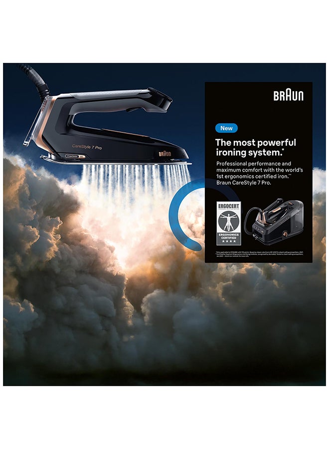 BRAUN CareStyle 7 Pro Steam Generator Iron IS 7286 Black 2 L 2700 W IS 7286 Black And Gold - Image 2