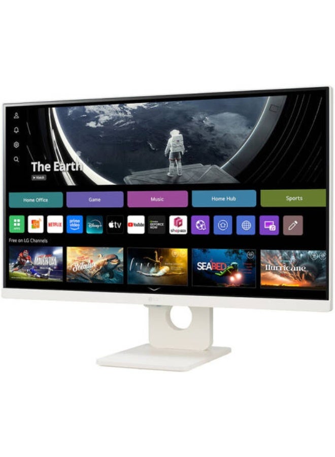 LG 24 inch Smart Monitor, IPS Display, FHD Resolution, 60Hz Refresh Rate, 5ms Response Time, HDR 10, Flicker Safe, webOS, Smart Energy Saving, White | 25SR50F-W.AMA white - Image 2