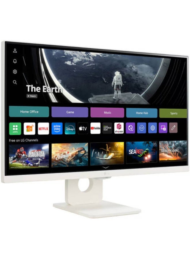 LG 24 inch Smart Monitor, IPS Display, FHD Resolution, 60Hz Refresh Rate, 5ms Response Time, HDR 10, Flicker Safe, webOS, Smart Energy Saving, White | 25SR50F-W.AMA white - Image 4