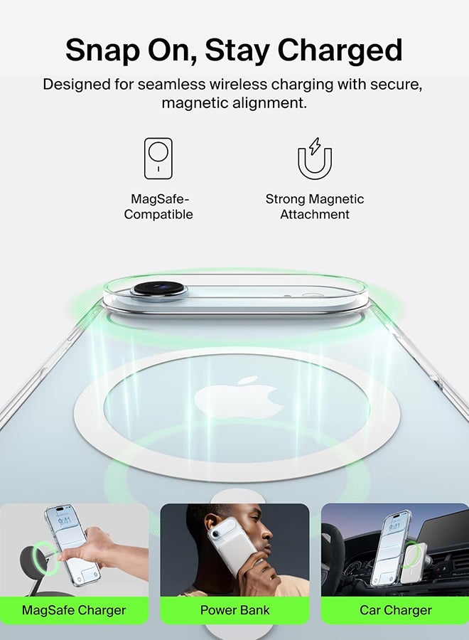 belkin SheerForce Clear MagSafe Compatible iPhone Air Case with Slim Design And Anti-Scratch Treated Coating - Magnetic, Transparent, And Shockproof Protective iPhone Case - Clear - Image 4