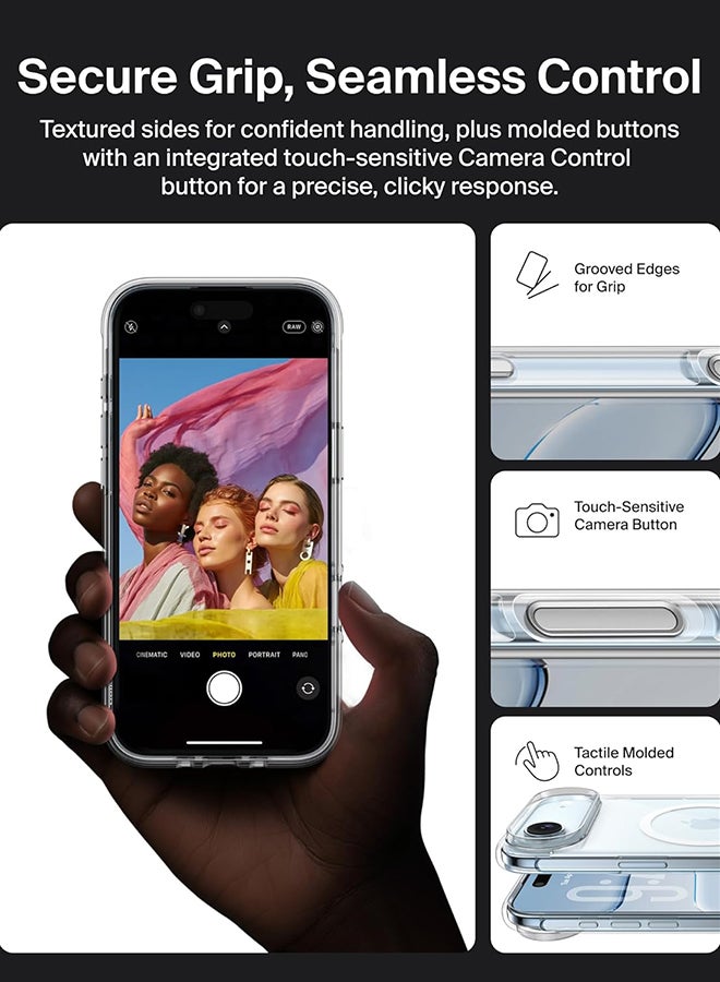 belkin SheerForce Clear MagSafe Compatible iPhone Air Case with Slim Design And Anti-Scratch Treated Coating - Magnetic, Transparent, And Shockproof Protective iPhone Case - Clear - Image 3