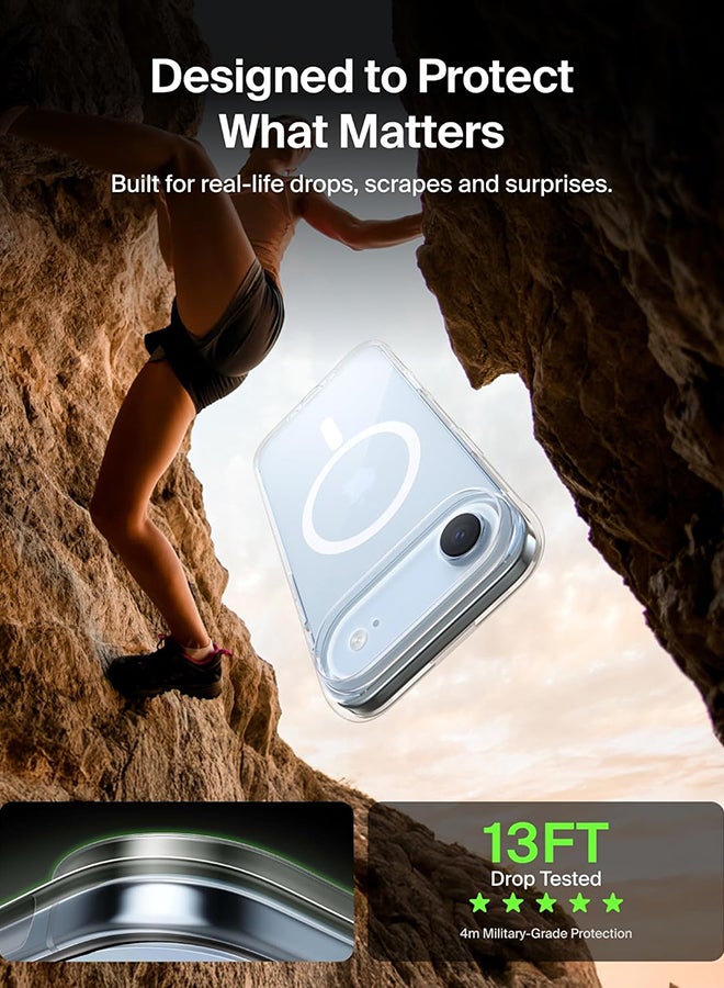 belkin SheerForce Clear MagSafe Compatible iPhone Air Case with Slim Design And Anti-Scratch Treated Coating - Magnetic, Transparent, And Shockproof Protective iPhone Case - Clear - Image 2