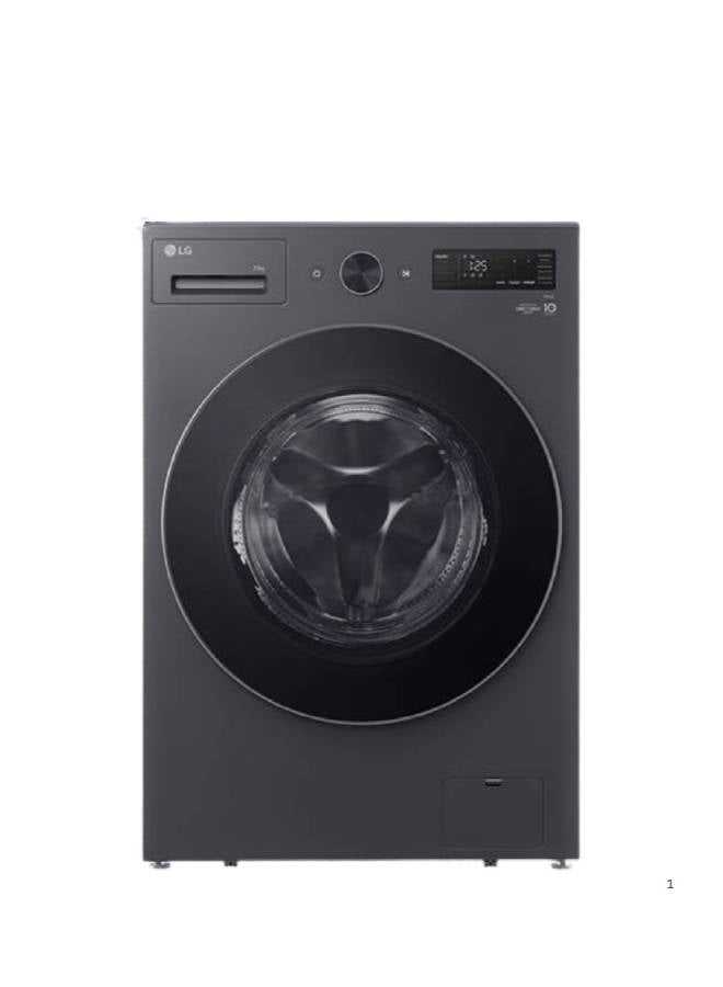 LG 20kg 1000rpm Steam Washing Machine  AI Dark Grey F0Z8DYP24 F0Z8DYP24 Black