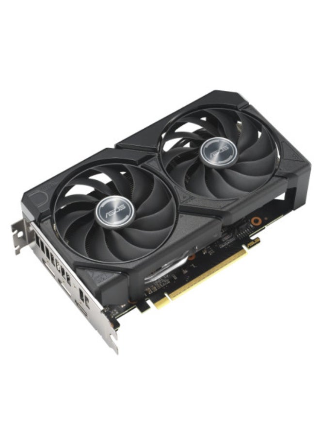 ASUS Dual AMD Radeon RX 9060 XT 16GB GDDR6 Graphics Card, PCIe 5.0, 2.5-Slot Dual Axial-Tech Fans, Boost Clock Up to 3250 MHz, 128-bit Memory Interface, HDMI 2.1 + DisplayPort 2.1, Dual BIOS (Performance/Quiet), 0dB Fan Technology, Vented Backplate, Compact 202 mm Design | 90YV0LG2-M0NA00 - Image 4