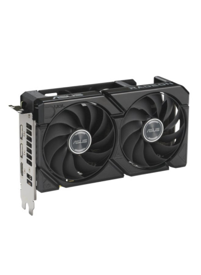 ASUS Dual AMD Radeon RX 9060 XT 16GB GDDR6 Graphics Card, PCIe 5.0, 2.5-Slot Dual Axial-Tech Fans, Boost Clock Up to 3250 MHz, 128-bit Memory Interface, HDMI 2.1 + DisplayPort 2.1, Dual BIOS (Performance/Quiet), 0dB Fan Technology, Vented Backplate, Compact 202 mm Design | 90YV0LG2-M0NA00 - Image 3
