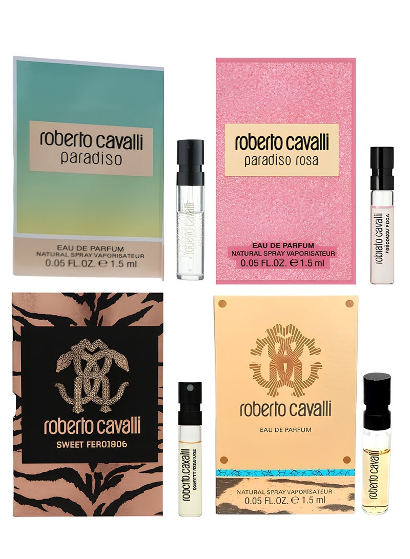 مجموعة عينات عطور روبرتو كافالي 4 قطع 1.5ملليلتر
