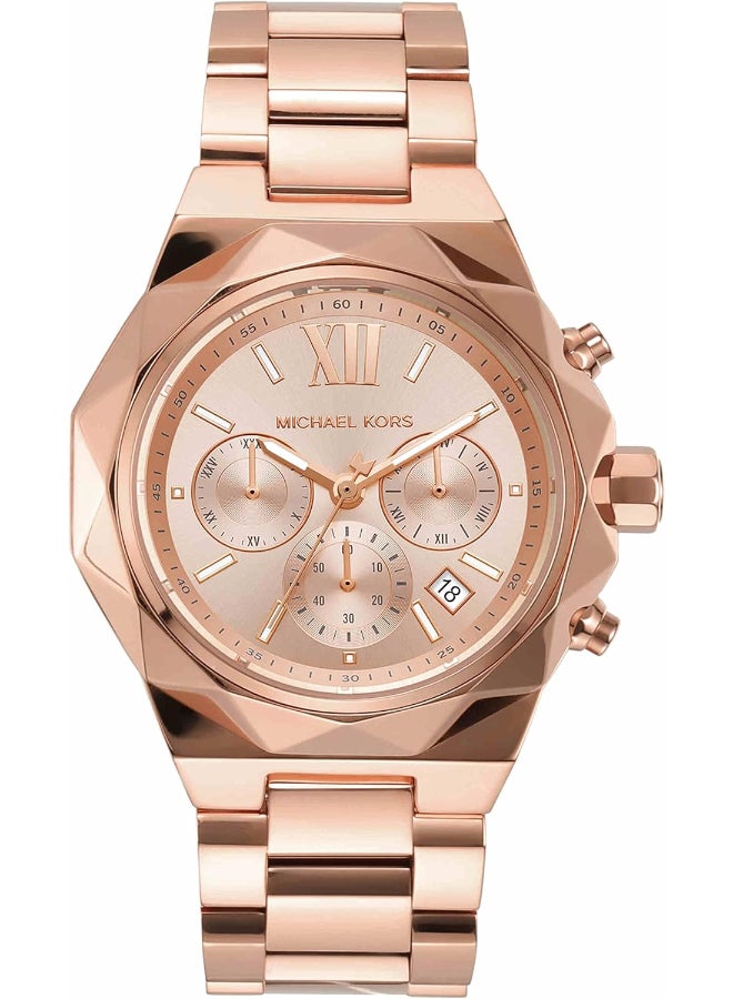 Michael Kors Women's Michael Kors Raquel Women's Rose Gold Chronograph Watch - Image 1