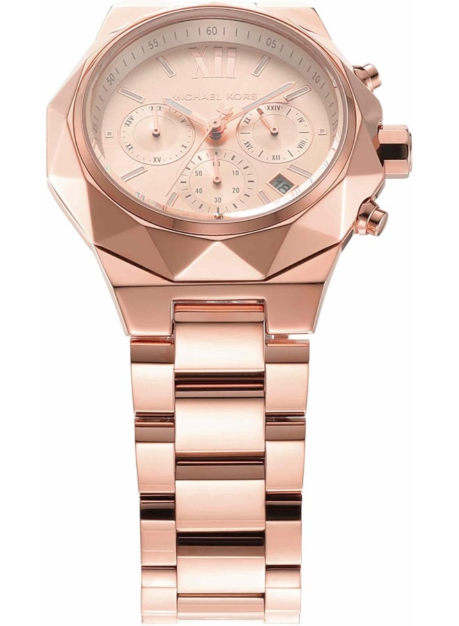 Michael Kors Women's Michael Kors Raquel Women's Rose Gold Chronograph Watch - Image 2