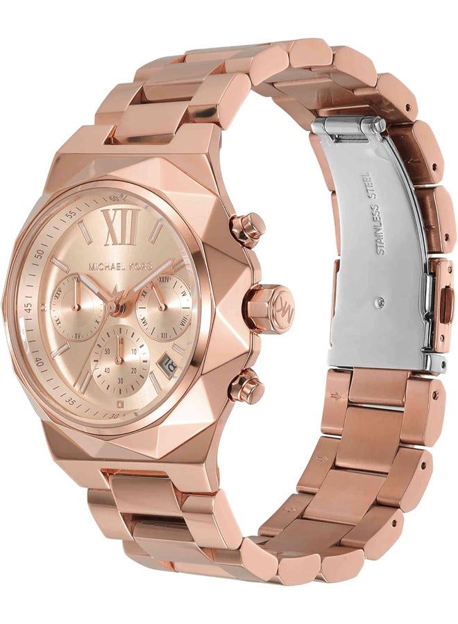 Michael Kors Women's Michael Kors Raquel Women's Rose Gold Chronograph Watch - Image 3